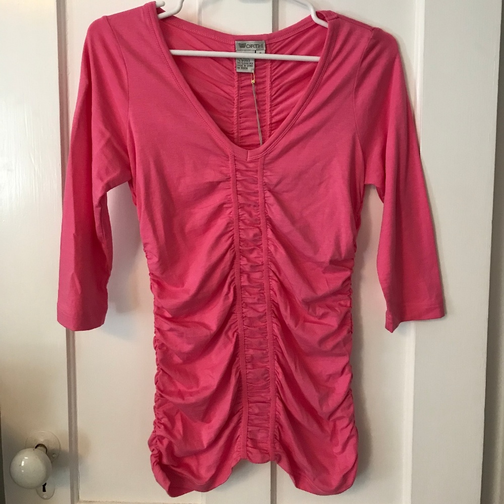 NWT Worth NYC Collection Ruched Jersey Top
